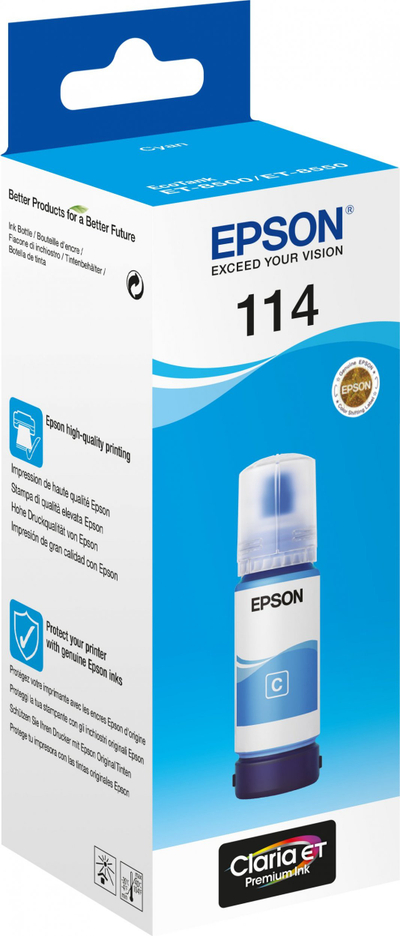 Bojë printeri Epson 114 EcoTank, cyan, 70 ml