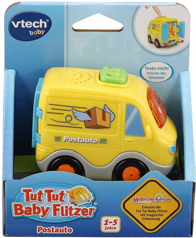Makinë lodër VTech Tut Tut Baby Flitzer Mail Car, me drita dhe tinguj, shumëngjyrëshe