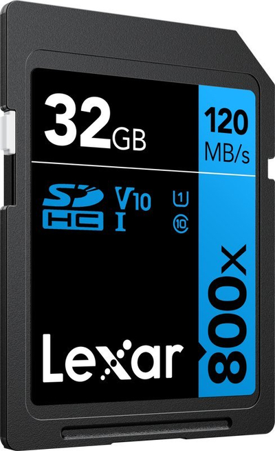 Kart shmemorie Lexar High Performance 800x SDHC UHS I, 32GB, 120MB/s, e zezë