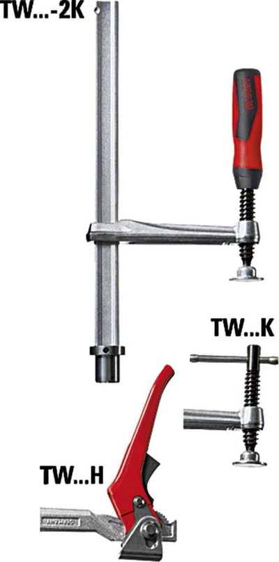 Klemë me levë saldimi Bessey TW28-30-12H, hapje 300mm, gjatësi koke 120mm, e kuqe