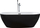 Vaskë freestanding NEVIS 1700 x 800 mm, akrilik, ovale, e zezë