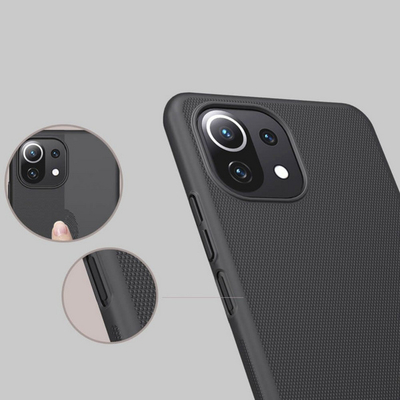Maskë mbrojtëse Nillkin Frosted Shield për Xiaomi Mi 11 Lite / Mi 11 Lite 5G, polikarbonat, e zezë