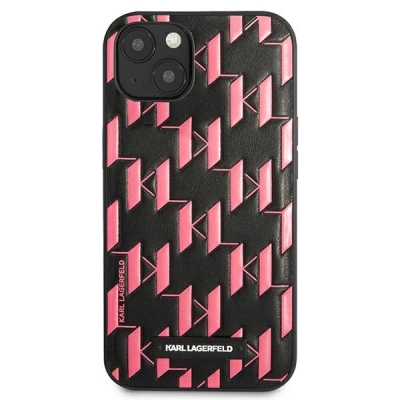 Kapak telefoni Karl Lagerfeld Monogram Plaque, për iPhone 13 6.1", hardcase, rozë