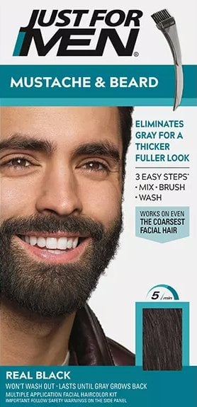 Bojë për mjekër dhe mustaqe Just For Men, Real Black, e zezë