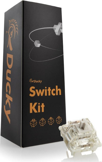 Set switche Ducky Gateron G Pro White, linear, 110 copë, transparent