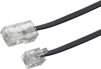 Поврзувачки кабел Schwaiger RJ11 во RJ45, 6 m, црн