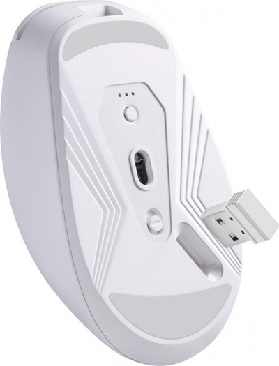 Maus Defender NITTA MM-307, wireless 2.4 GHz Bluetooth, 1600 dpi, i bardhë