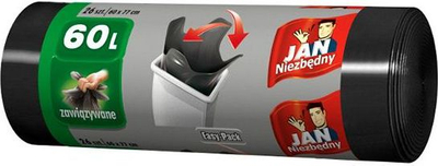 Thasë mbeturinash Jan Niezbędny, 60L, 26 copë, të zinj