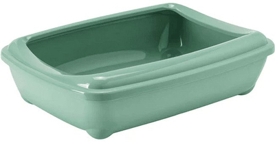 Tualet për mace Moderna Arist O Tray, 57.2 x 43.2 x 15.7 cm, me bordurë, jeshil