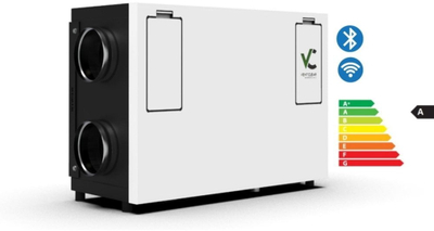 Rekuperator horizontal Comfort Vent HD3 HR Clear, 350 m³/h, Wi‑Fi Bluetooth, i bardhë