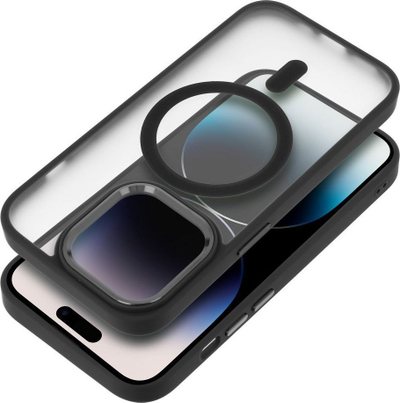 Këllëf telefoni Matte Mag Cover, iPhone 12 / 12 Pro, i shkon MagSafe, transparent i zi