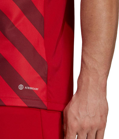 Bluzë futbolli për burra adidas Entrada 22 Graphic Jersey M HB0572, poliester, Aeroready, e kuqe