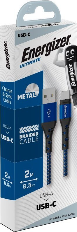 Kabllo USB Energizer C520CKBL, USB A me USB C, 2 m, blu