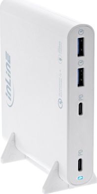 Karikues muri InLine GaN, 4 porta USB 2x USB C 2x USB A, 120W, i bardhë