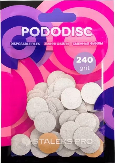 Refill pads për pedikyr Staleks Pro PODODISC S PDF-15, 50 copë, të bardha