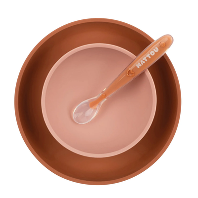 Set ushqimi për Fëmijë prej Silikoni, 4 copë - Silikon, Pink