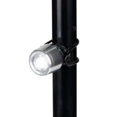 Dritë përpara biçiklete Dunlop LED, që vihet te timoni, metalike argjendtë
