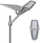 Llambë rruge solare LED 480W, panel 50W, me sensor lëvizjeje, gri