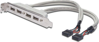Mbajtëse USB Digitus AK-300304-002-E, 4x USB, për kasë kompjuteri