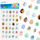 Декоративни стикери Craft with Fun Metallic Easter Egg, 35 парчиња, за Велигден, повеќебојни металик