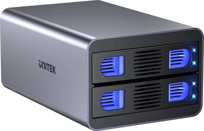 Kutizë RAID Unitek S1308B01, 4 slote SATA 2.5"/3.5", deri 40TB, USB 5Gb/s, gri