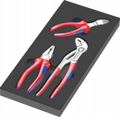Set kapëse Wera 9780 Knipex, 3 copë, tabaka shkumë, e zezë