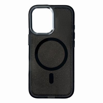 Këllëf telefoni Wozinsky Glitter Case MagSafe, Samsung Galaxy S24 FE, TPU, i zi me shkëlqim