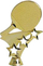 Figurinë plastike Tryumf F277/G, 11cm, ngjyrë ari