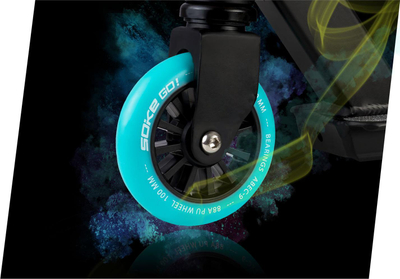 Trotinet stunt Soke GO! 1544, timon 360°, ABEC 9, blu