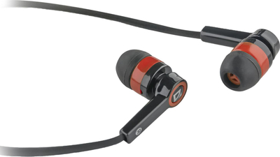 Kufje in-ear Defender Pulse 420, me tel, të zeza me të kuqe