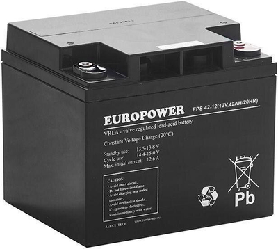 Батерија AGM Europower Series EPS, 12V, 42Ah, сива