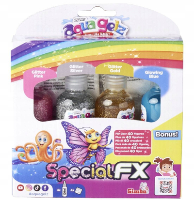 Set kreativ Simba Aqua Gelz Special FX, rimbushës, 4x100ml, shumëngjyrësh