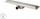 Trapi linear Sleek, çelik inoksi AISI 304, 62 mm, ngjyrë argjendi