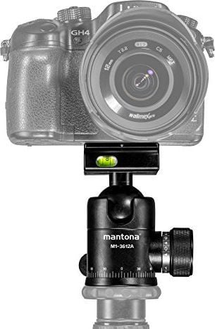 Kokë trepodi Mantona Onyx 12 Ball Head, ngarkesë 12kg, piaster Arca-Swiss, e zezë