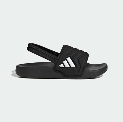 Shapka fëmijësh Adidas Adilette Estrap 2.0, rrip pas thembrës, numër 28, të zeza