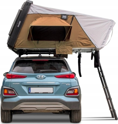 Çadër çatie Offlander Fold 2 Sand, për 2 persona, me dyshek Memory Foam, ngjyrë rërë gri