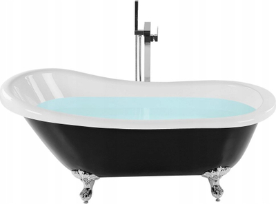 Vaskë e pavarur Cayman 1700 x 760 mm, akrilik, e zezë e bardhë