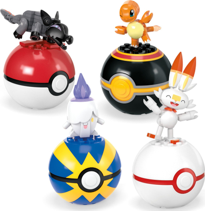 Set ndërtimi Mega Pokémon Fire Type Trainer Team, 105 copë, 4 figura, shumëngjyrësh