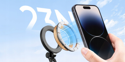 Mbajtës fleksibil për telefon K&amp;F Concept, me triped magnetik, me vidë 1/4" dhe adapter GoPro, i zi