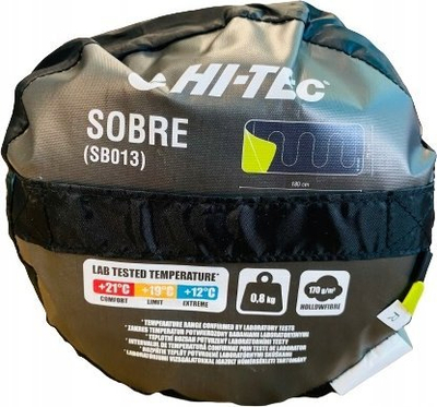 Вреќа за спиење Hi-Tec Sobre 92800400947, полнење Hollowfibre, полиестер, зелена