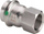 Pjesë kaluese Viega Sanpress Inox 2312, 18mm, Rp 3/4", çelik inox