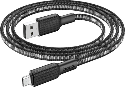 Kabllo USB në Micro USB Hoco Jaeger X69, 2.4A, 1m, e zezë