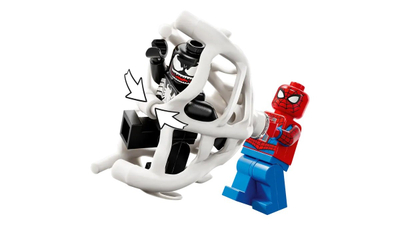 Set ndërtimi Lego Marvel 76309, Spider Man vs Venom Muscle Car, 3 mini figura, shumëngjyrësh