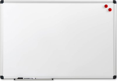 Tabelë magnetike whiteboard, 45 x 30 cm, me kornizë alumini, e bardhë