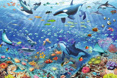 Puzzle Ravensburger Colorful Underwater, 3000 copa, shumëngjyrësh