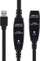 Kabllo USB Deltaco USB 3.0 aktive, 10m, USB 3.2 Gen 1, e zezë