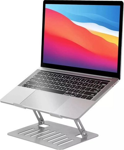 Mbajtëse ftohëse për tablet HISMART, 2 ventilatorë, deri 15.6", ngjyrë argjendtë