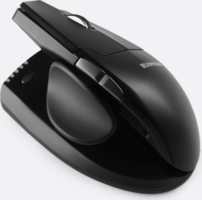 Maus ergonomik Contour Design Unimouse, pa tel, për dorën e djathtë, i zi