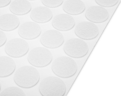 Pads vetëngjitës për mobilie Topex, 125 copë, filtër dhe shkumë EVA, të bardha