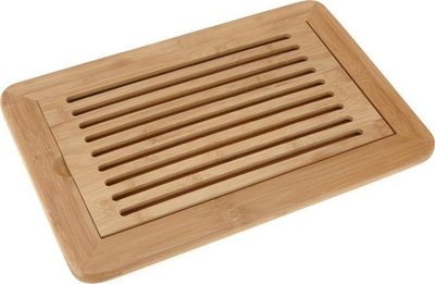 Dërrasë prerje Excellent Houseware, bambu, me tabaka për thërrime, 38x24cm